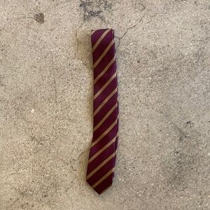 👔👨🏻‍💼 J Crew 100% Silk Maroon and Gold Tie Neck Tie Necktie 💼👔